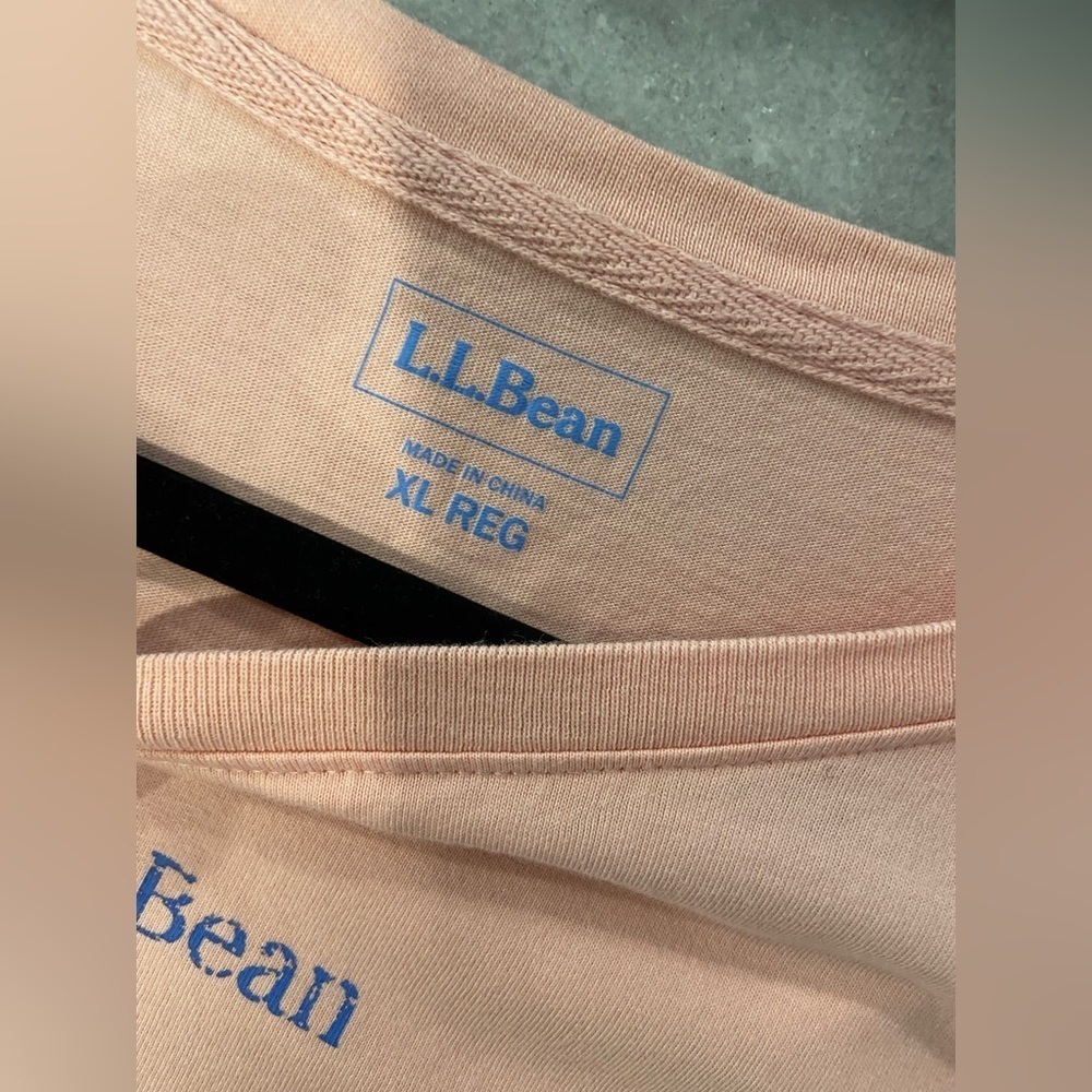 L.L. Bean Size XL Long Sleeve Crew Neck Tee Short Wicked Cozy Graphic Print - Picture 6 of 10